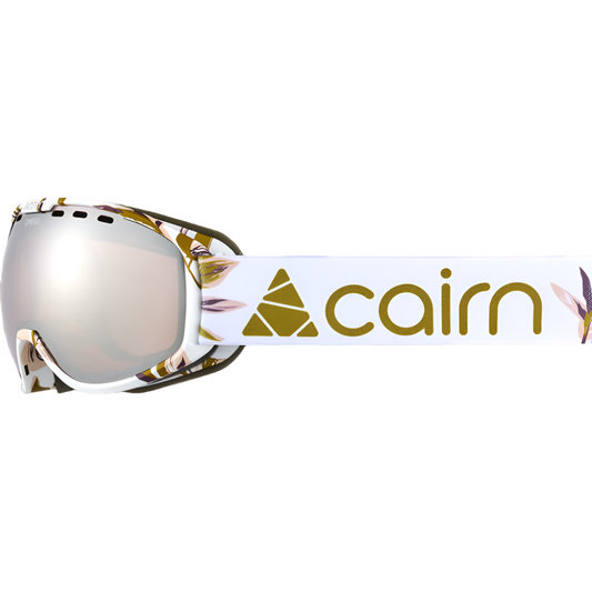 Ski Goggles - Cairn Omega - Mat White Gold Leaf/Silver Mirror SPX 3000