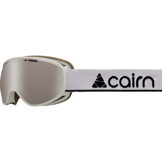 Ski Goggles - Cairn Genius OTG (Over the glasses) Mat White / Silver Curve Mirror lens SPX 3000