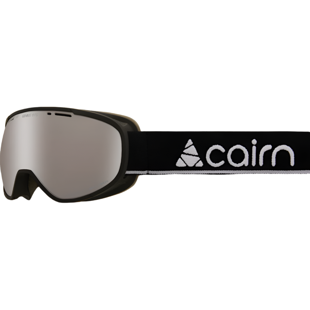 Ski Goggles - Cairn Genius OTG (Over the glasses) Mat Black / Silver Curve Mirror lens SPX 3000