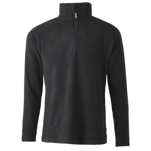 Thermal Ski Top - Surfanic Booga Kid's Zip Neck Micro Fleece - Black