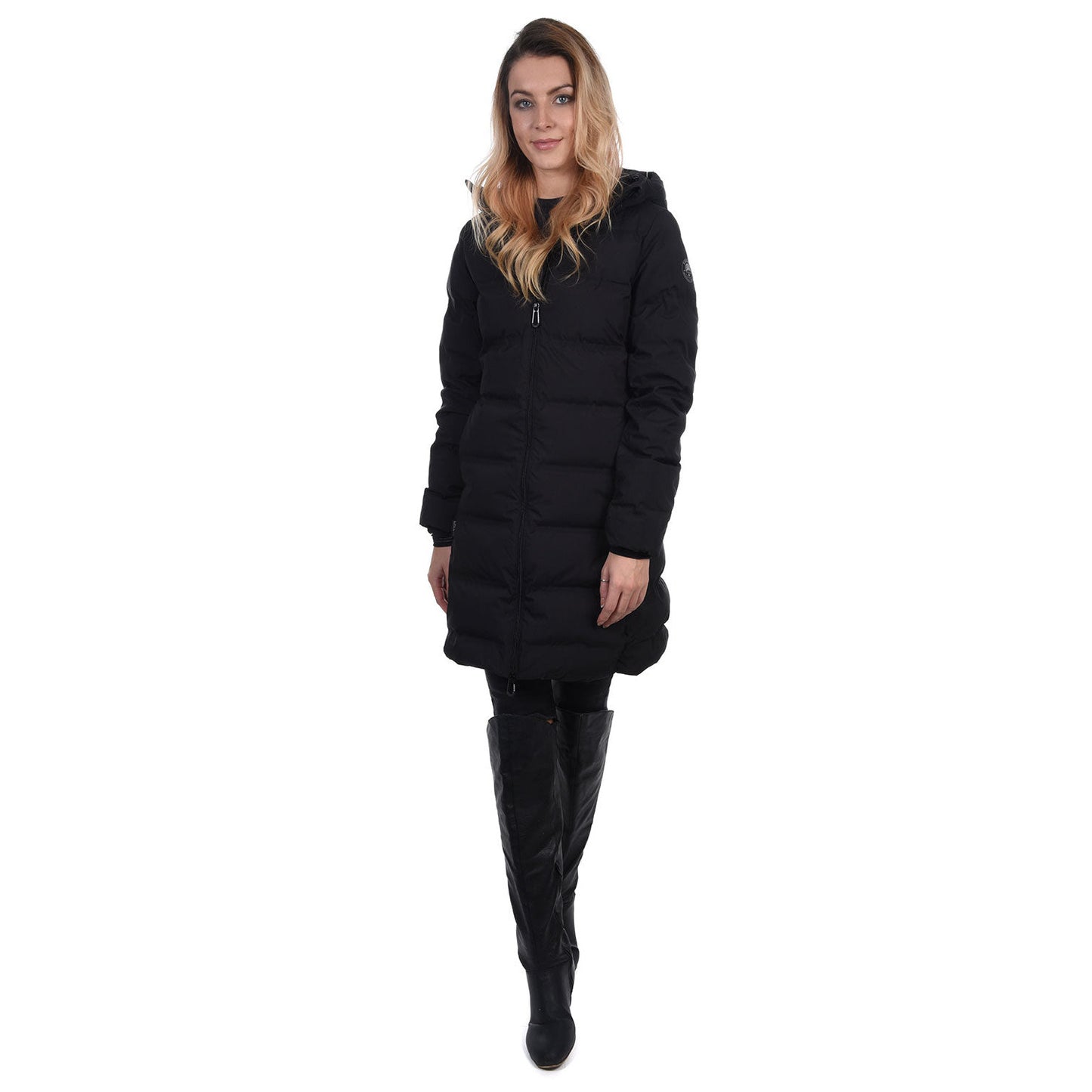 Long Puffer Jacket - Surfanic Cocoon - Black