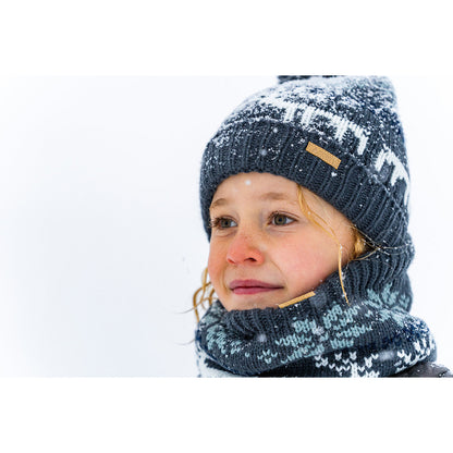 Neck Warmer - Cairn Mae - Graphite Jacquard - Junior