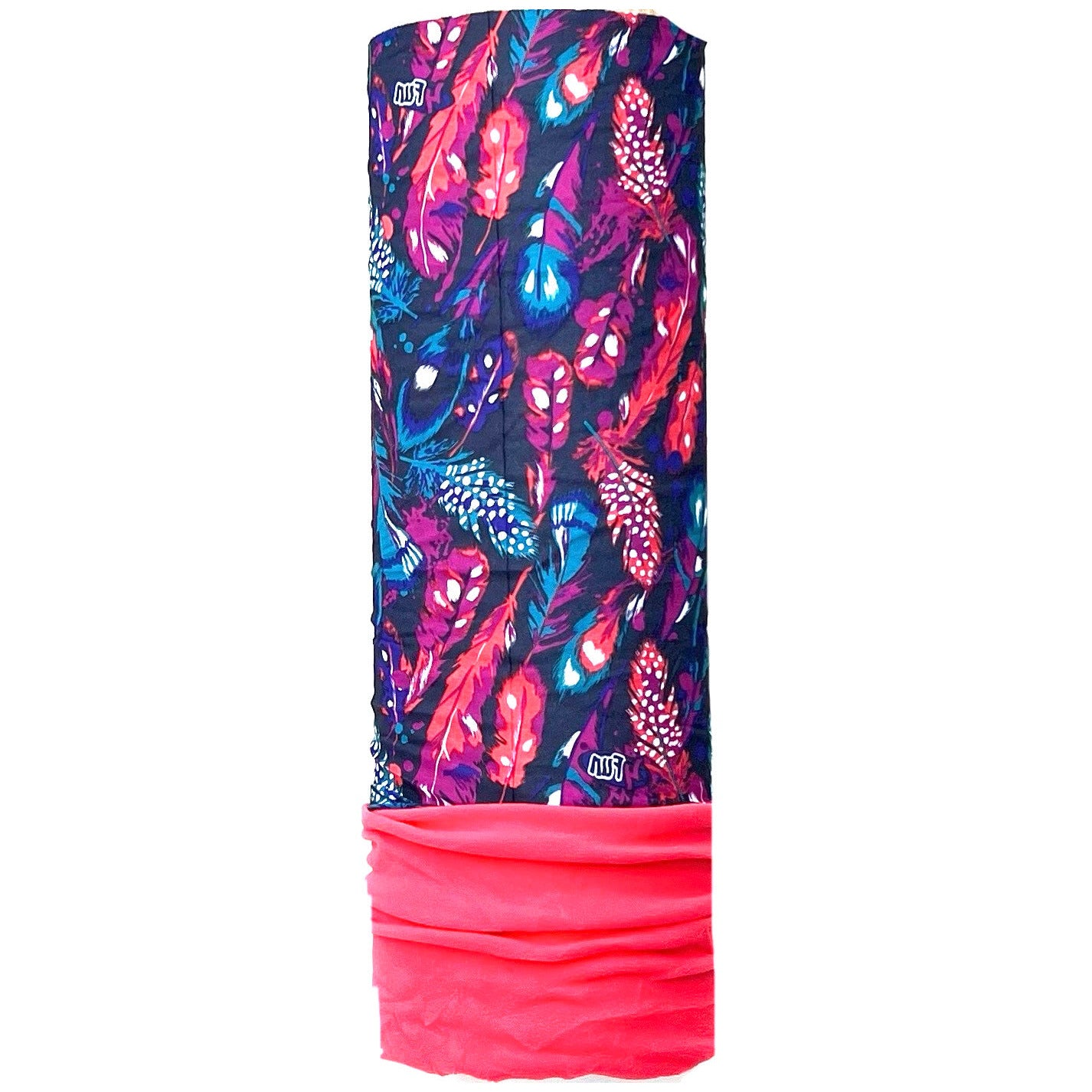 Neck Warmer - Multifunctional Polartec - Feathers Coral