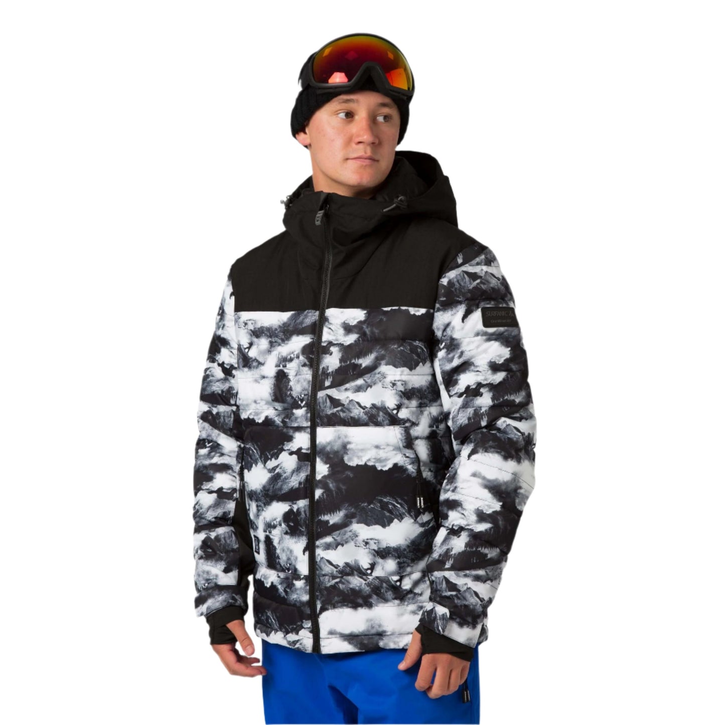 Ski Jacket - Surfanic Deadbolt Hypadri Men's - White Out Print