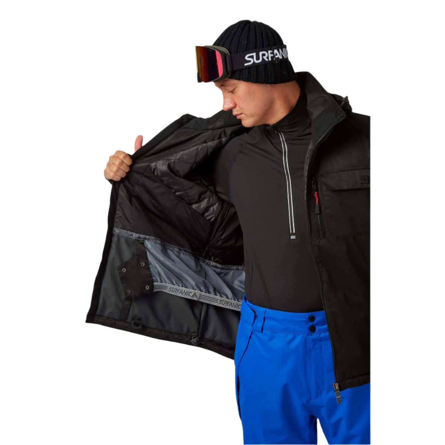 Ski Jacket - Surfanic Missile Surftex Men's - Black