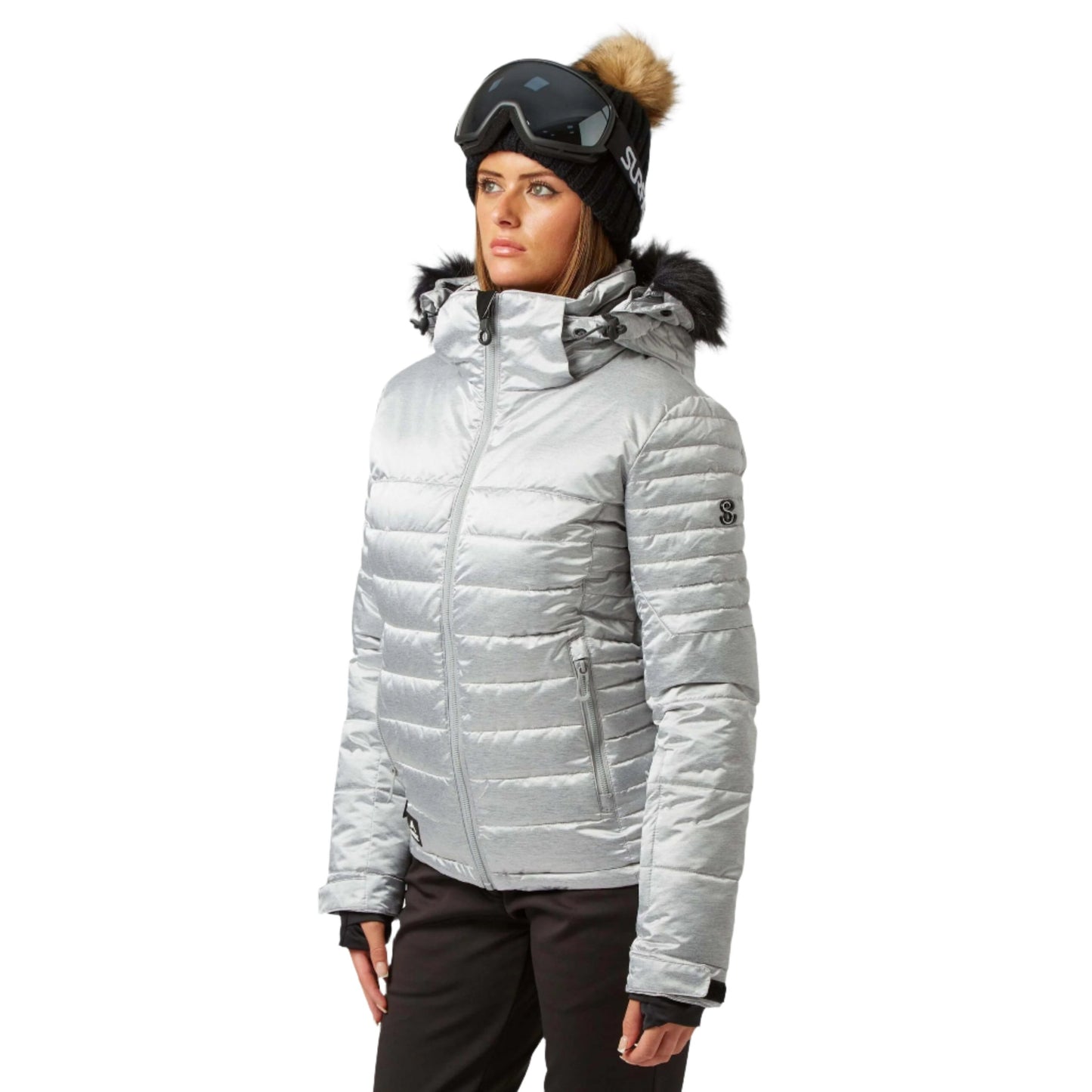 Ski Jacket - Surfanic Strobe Hypadri Ladies - Bling Bling Silver