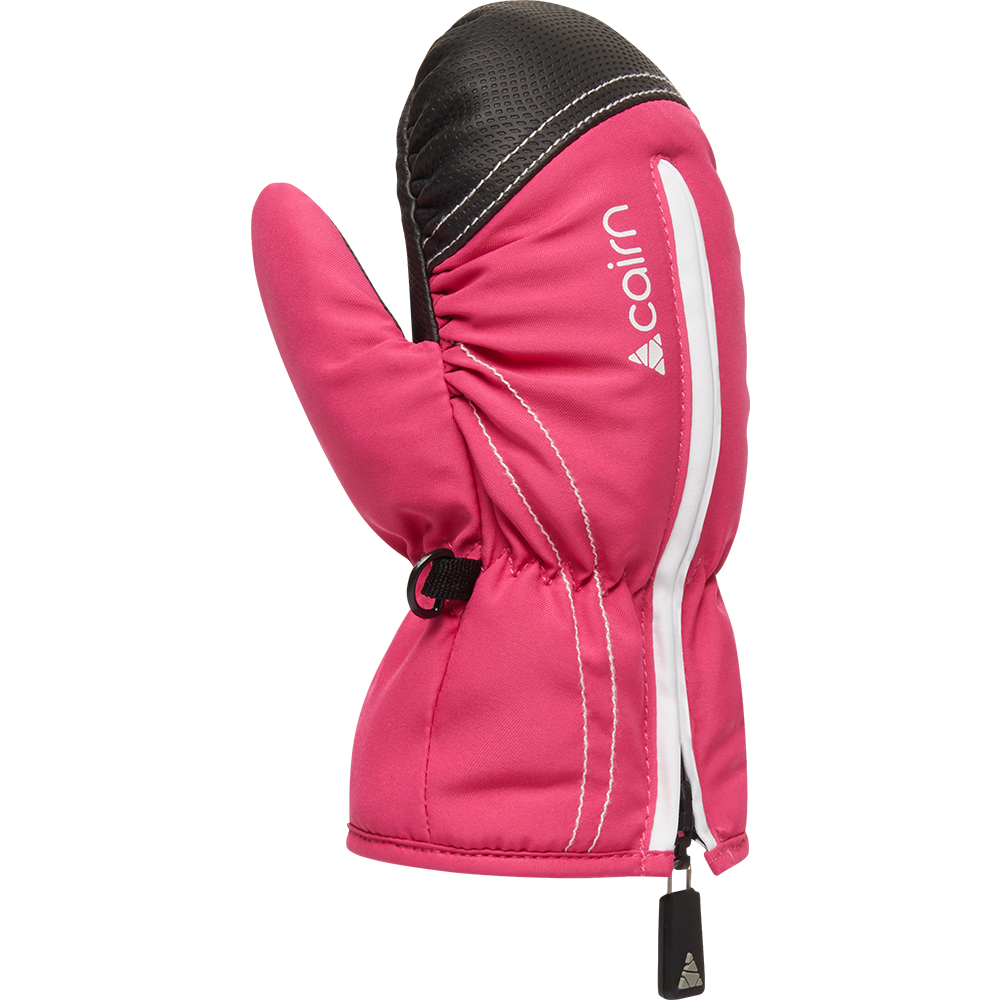 Ski Mittens - Cairn Doodle Toddler - Fuchsia/White