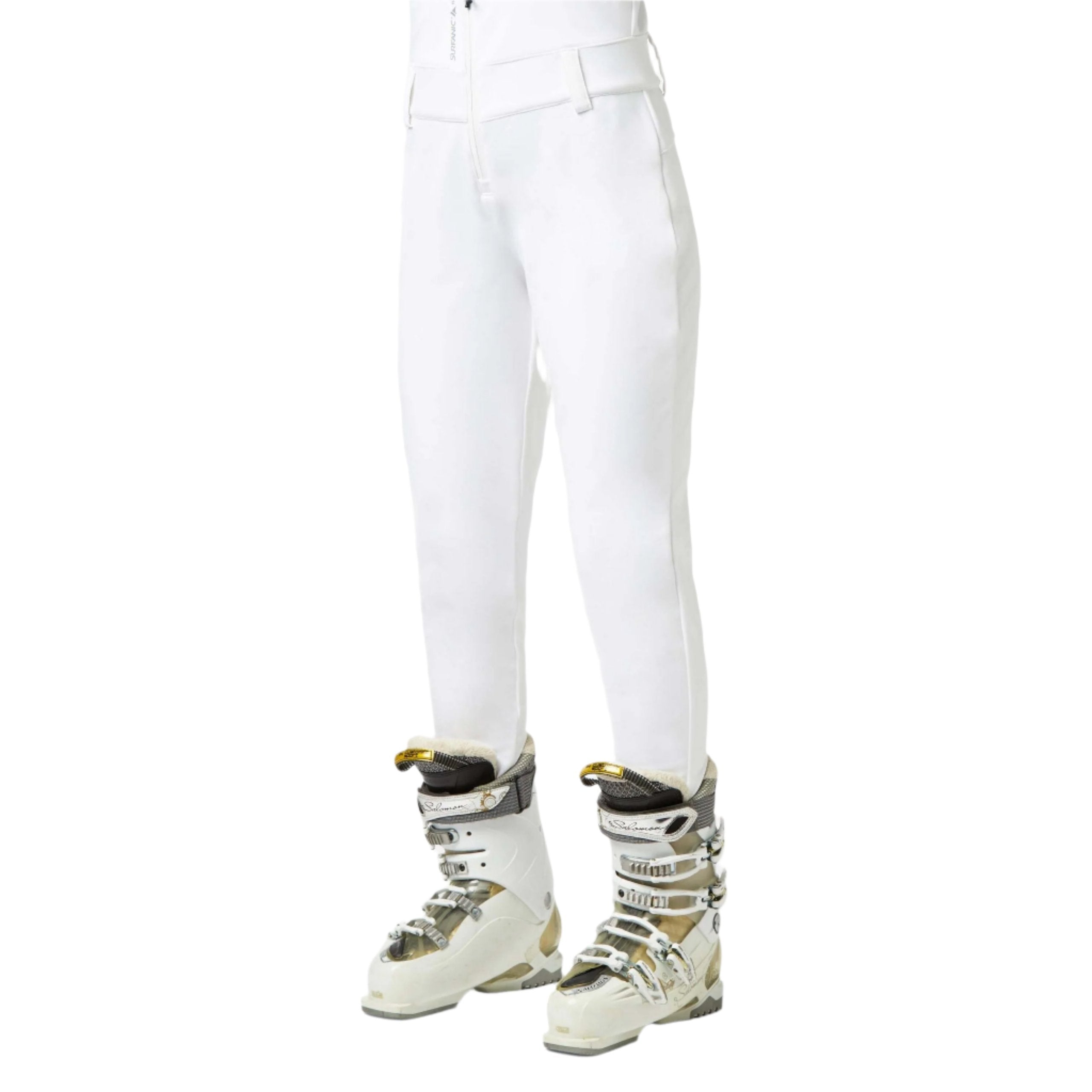 Skinny white ski pants sales