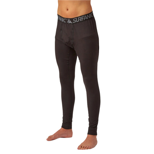 Thermal Long Johns - Surfanic Bodyfit Mens Full Length Baselayer - Black