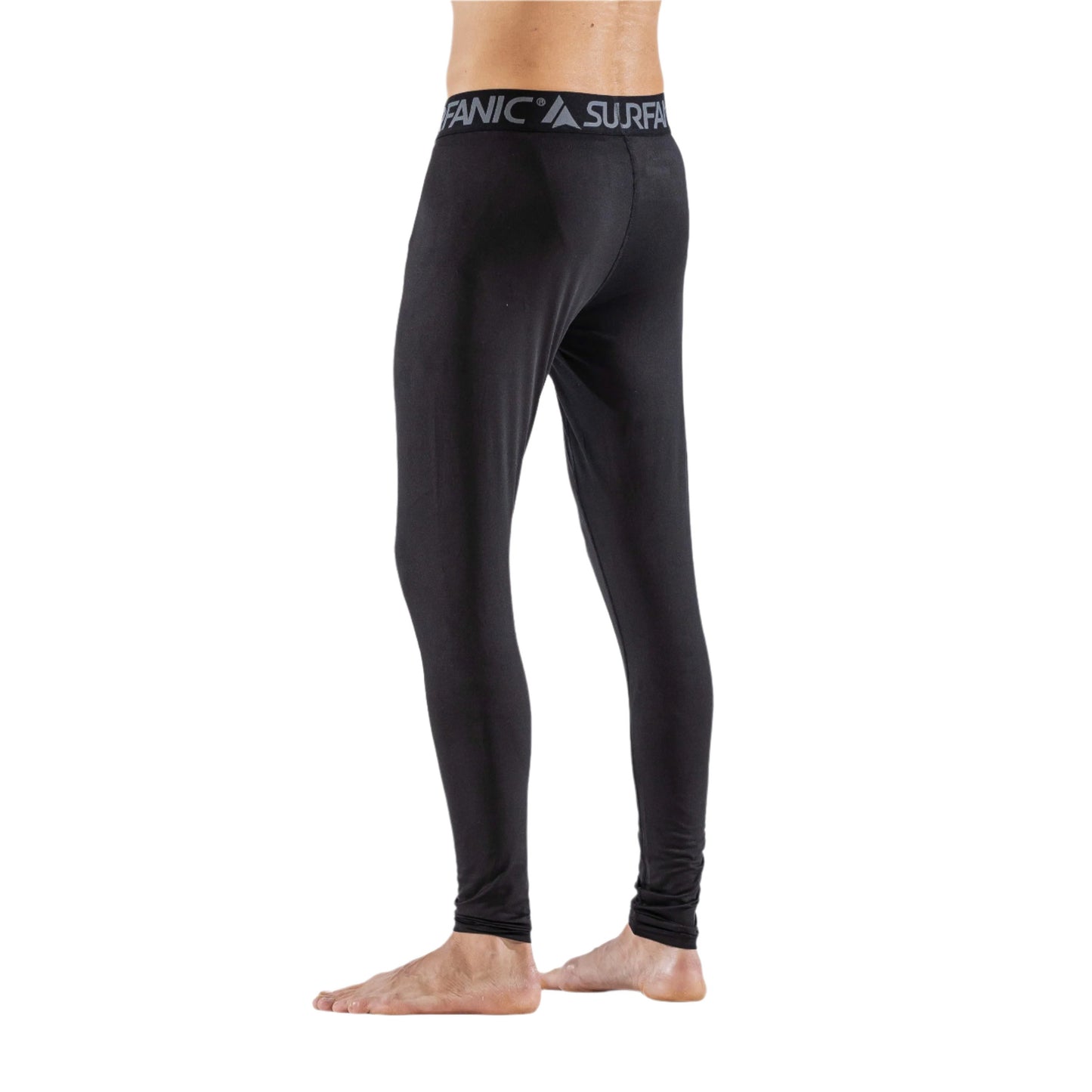 Thermal Long Johns - Surfanic Bodyfit Mens Full Length Baselayer - Black