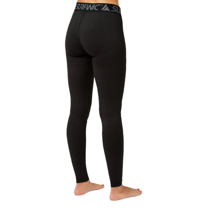 Thermal Long Johns - Surfanic Cozy Full Length Ladies Baselayer - Black