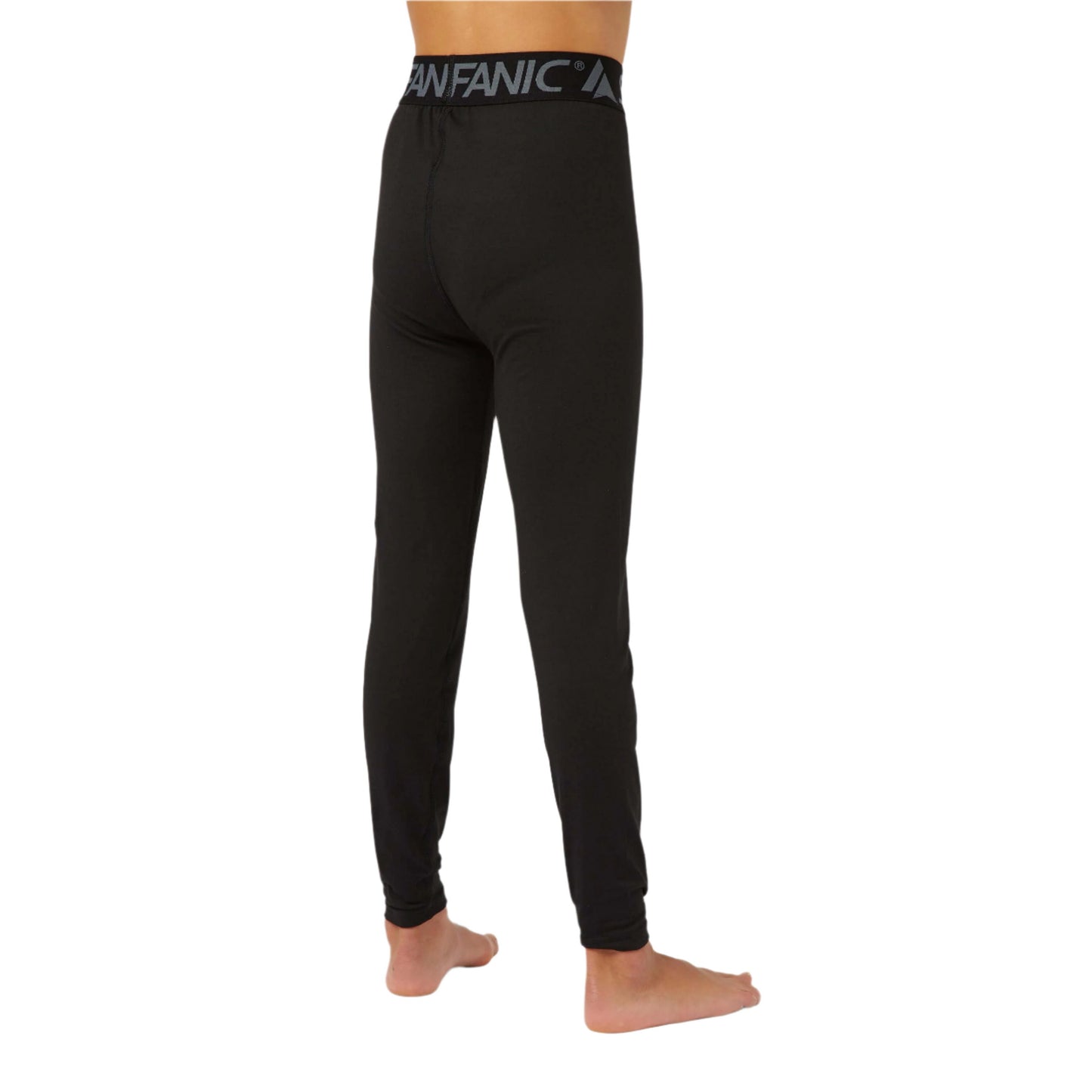 Thermal Long Johns - Surfanic Cozy Girls Full Length Baselayer - Black