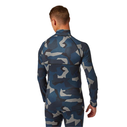 Thermal Ski Top - Surfanic Bodyfit Zip Neck Men's Baselayer - Geo Camo (Limited Edition)