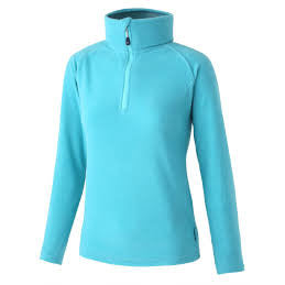 Thermal Ski Top - Surfanic Emerson/Mandy/Warm Girls Zip Neck Micro Fleece- Pacific Blue