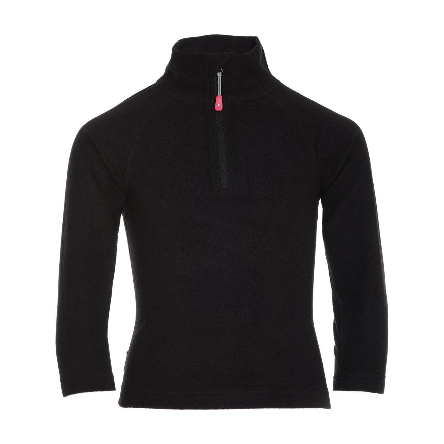 Thermal Ski Top - Surfanic Girl's Zip Neck Micro Fleece - Black