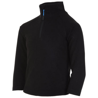 Thermal Ski Top - Surfanic Kid's Zip Neck Micro Fleece - Black