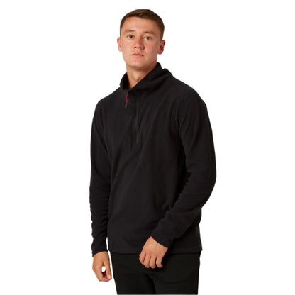 Thermal Ski Top - Surfanic Thermal Zip Recycled Micro Fleece Men's - Black