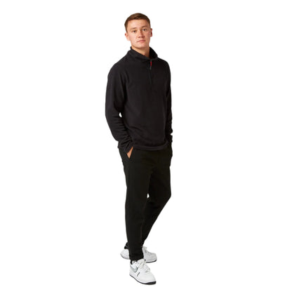 Thermal Ski Top - Surfanic Thermal Zip Recycled Micro Fleece Men's - Black