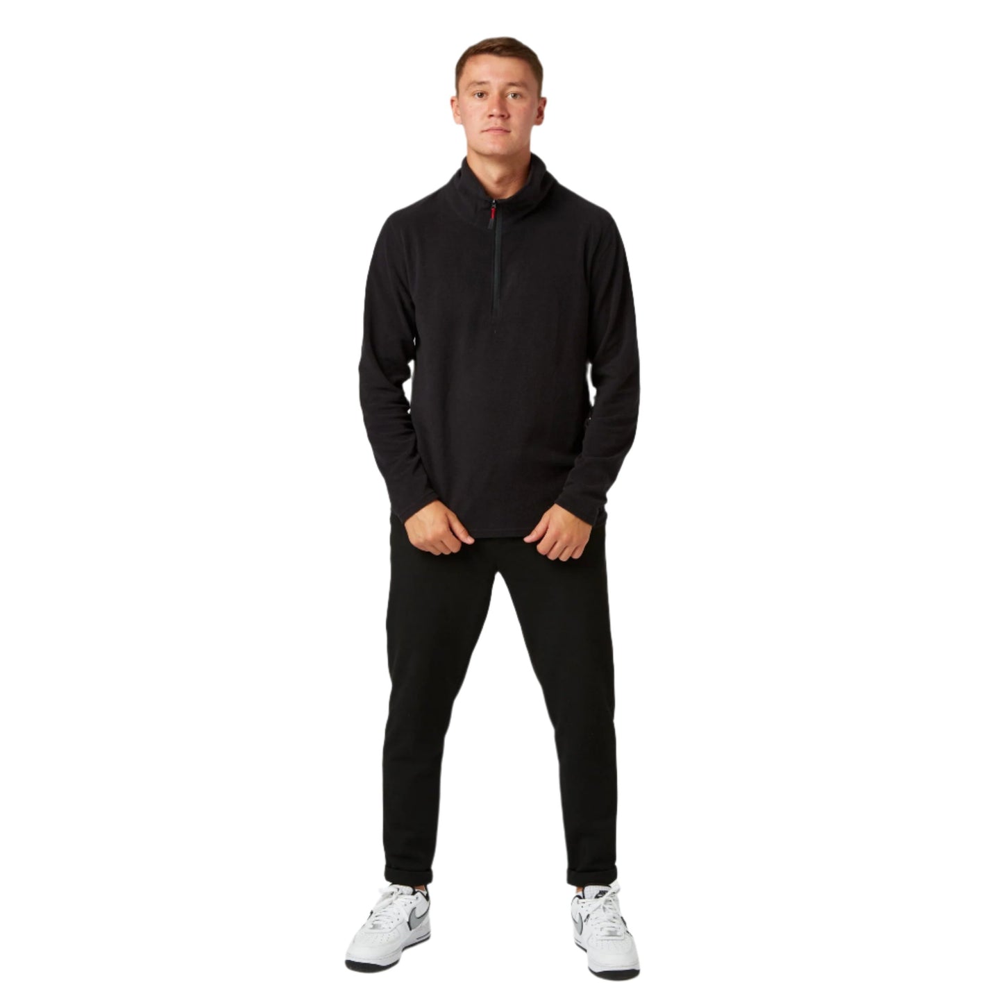 Thermal Ski Top - Surfanic Thermal Zip Recycled Micro Fleece Men's - Black