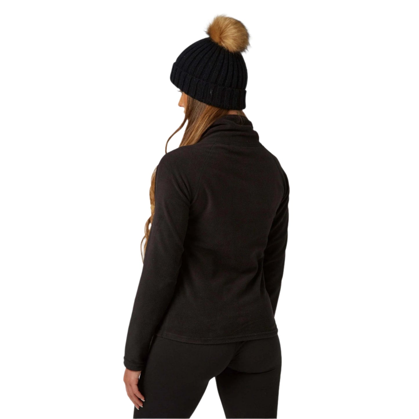 Thermal Ski Top - Surfanic Warm Zip Recycled Micro Fleece Ladies - Black