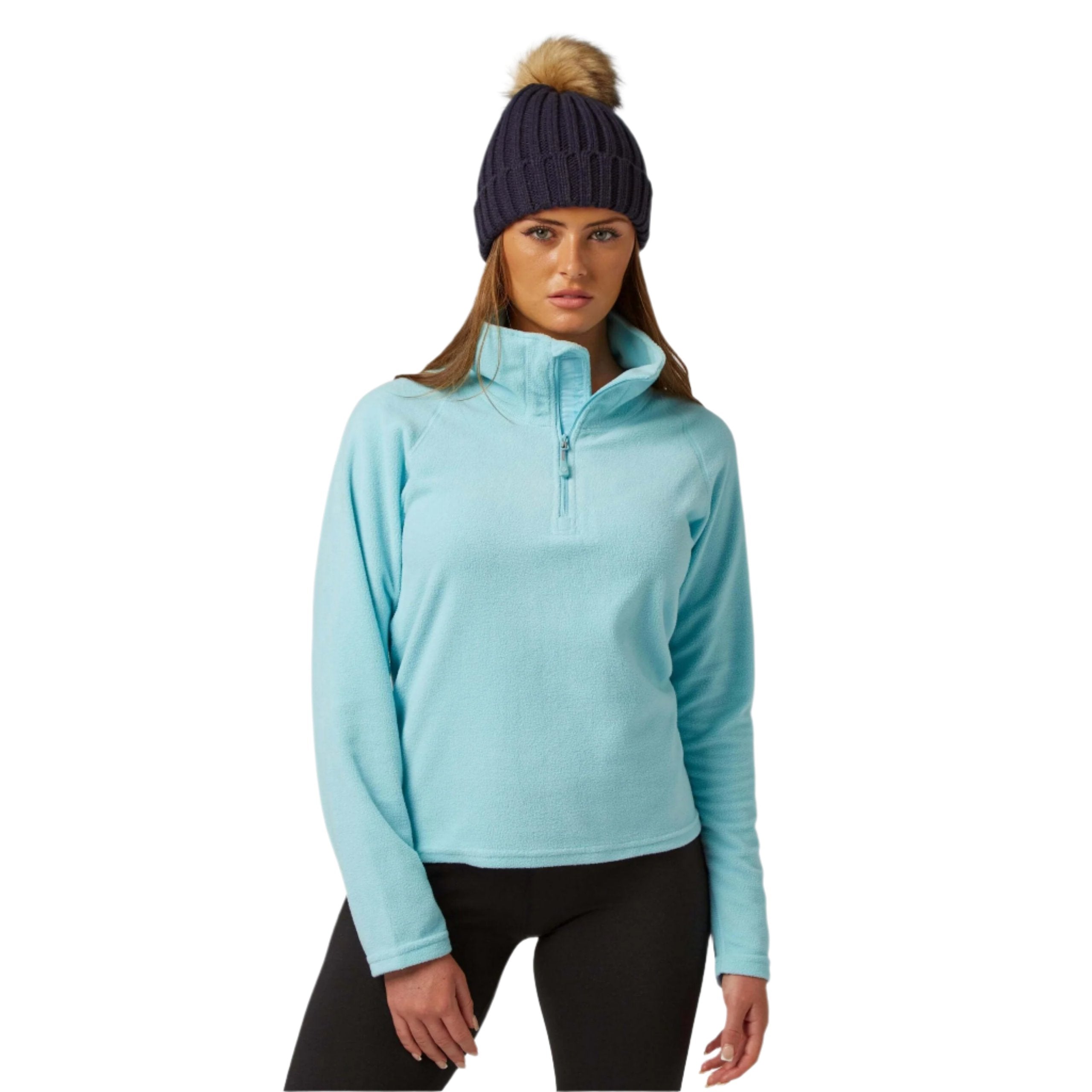 Thermal Ski Top Surfanic Warm Zip Recycled Micro Fleece Ladies Cle Megaski