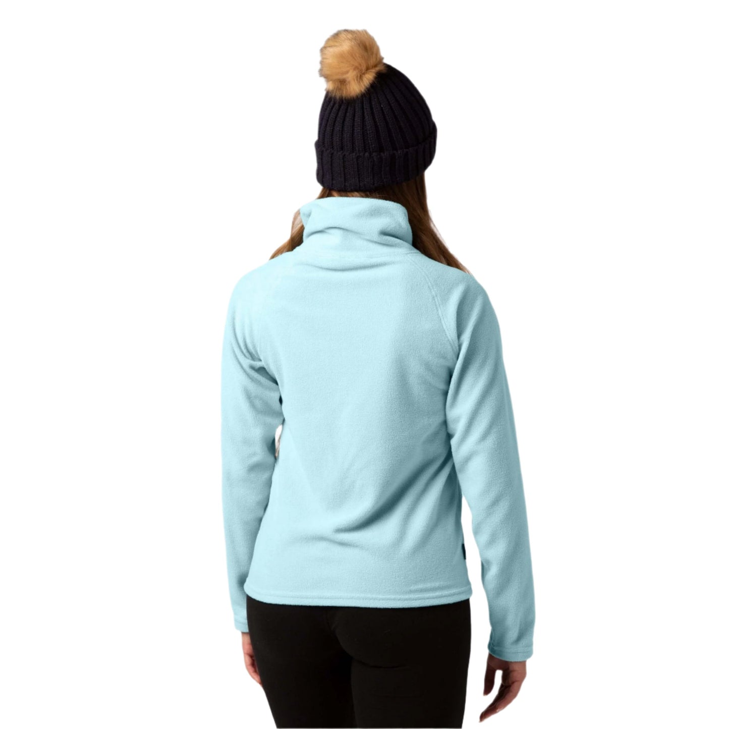 Thermal Ski Top - Surfanic Warm Zip Recycled Micro Fleece Ladies - Clearwater Blue