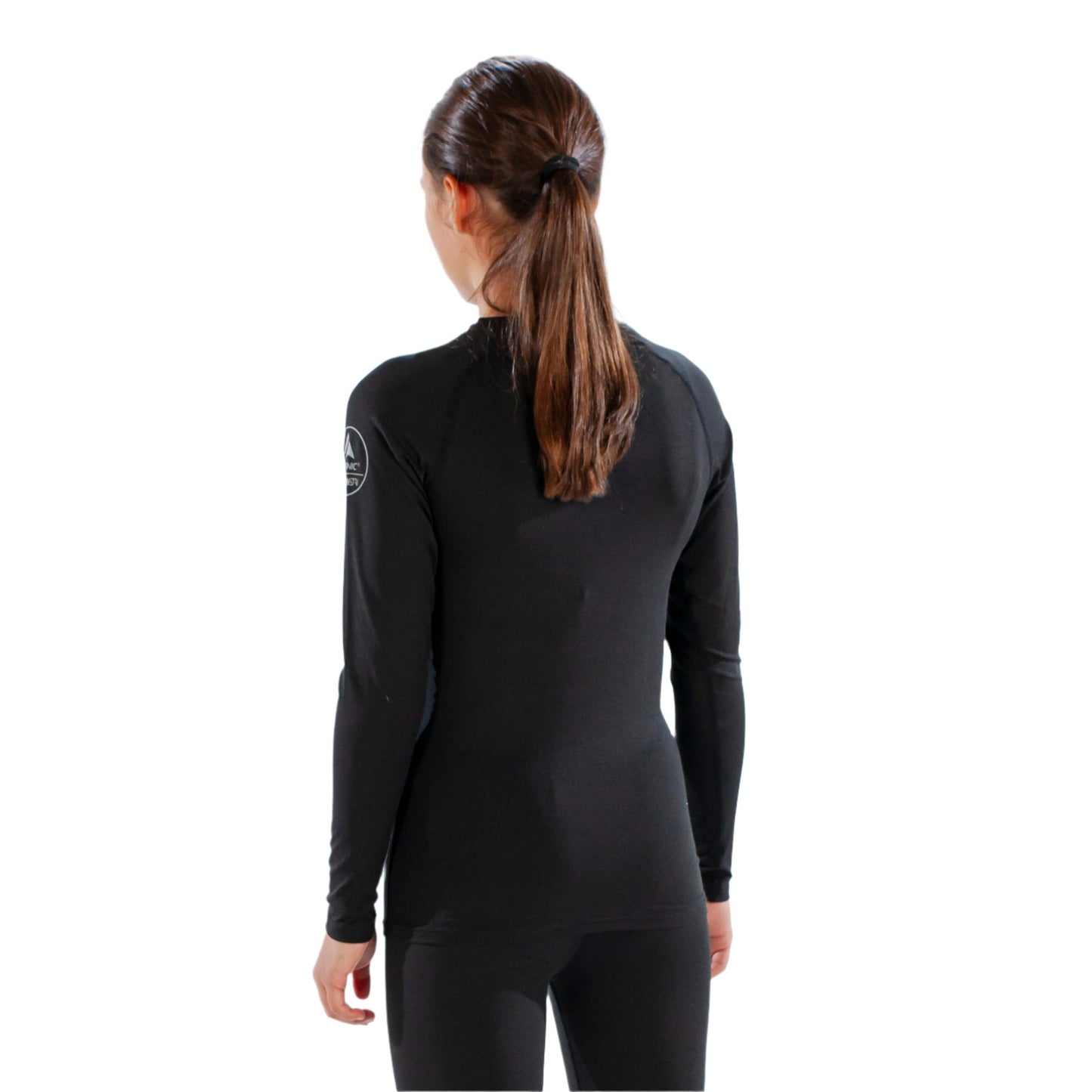 Thermal Top - Surfanic Cozy Crew Neck Girls Baselayer - Black