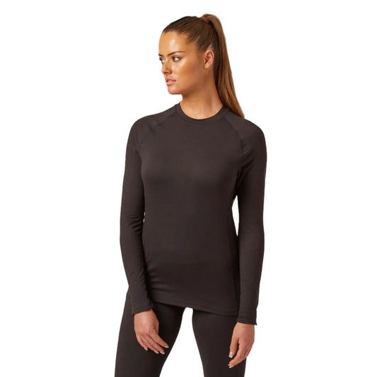 Thermal Top - Surfanic Cozy Crew Neck Ladies Baselayer - Black