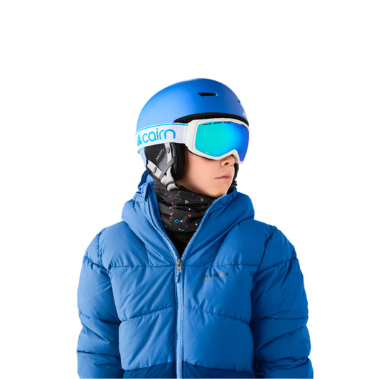 Ski Goggles - Cairn Funk Mat White Blue SPX 3000 OTG (Over the glasses) - Youth