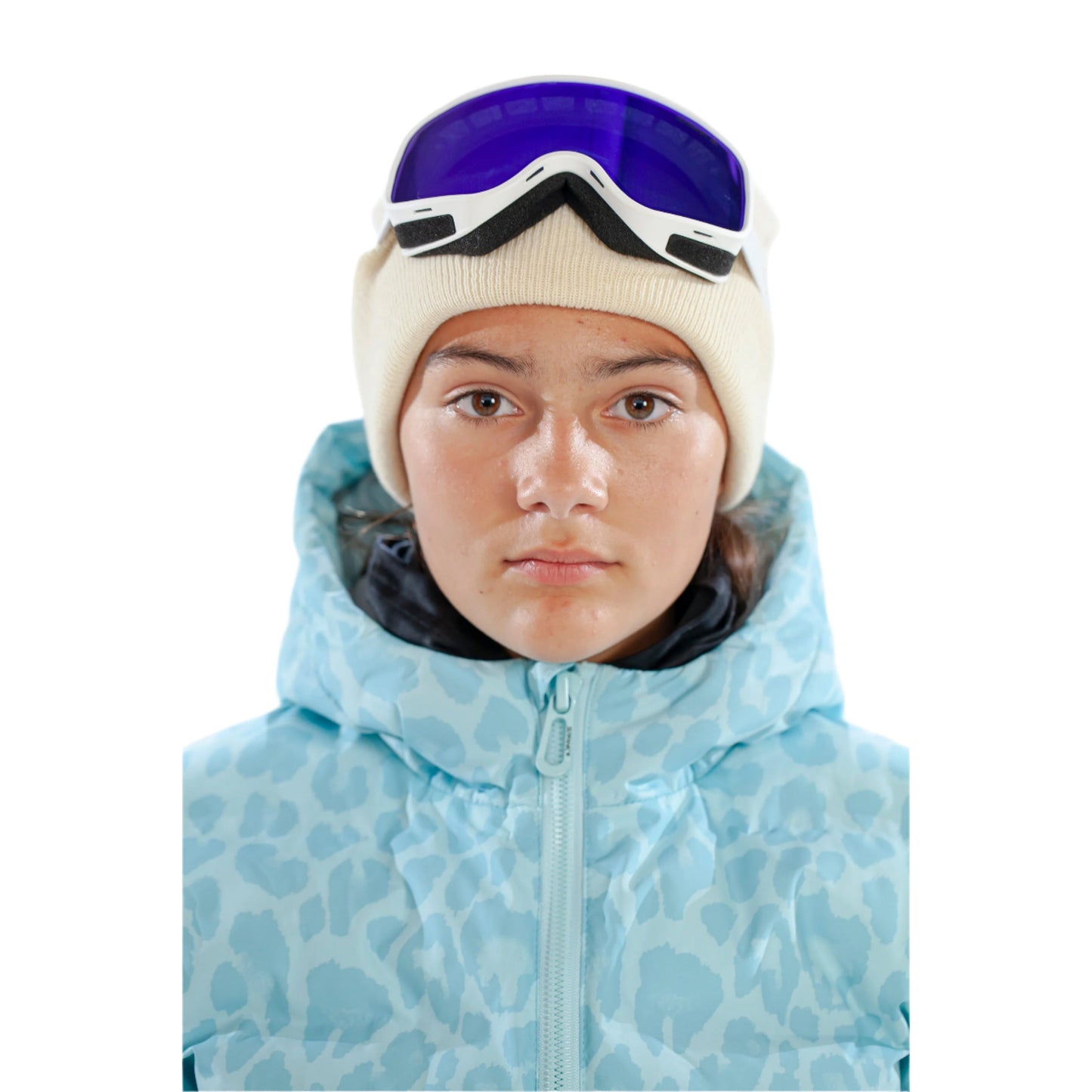 Ski Jacket - Surfanic Venice Leopard Girls - Clearwater Blue