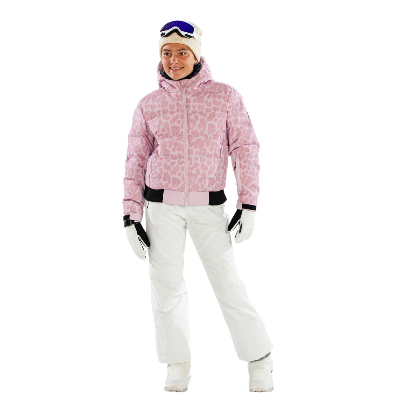 Ski Jacket - Surfanic Venice Leopard Girls - Ice Lilac