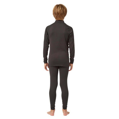 Thermal Top - Surfanic Bodyfit Zip Neck Boys Baselayer - Black  - Only size 128cm (7/8 yrs) left