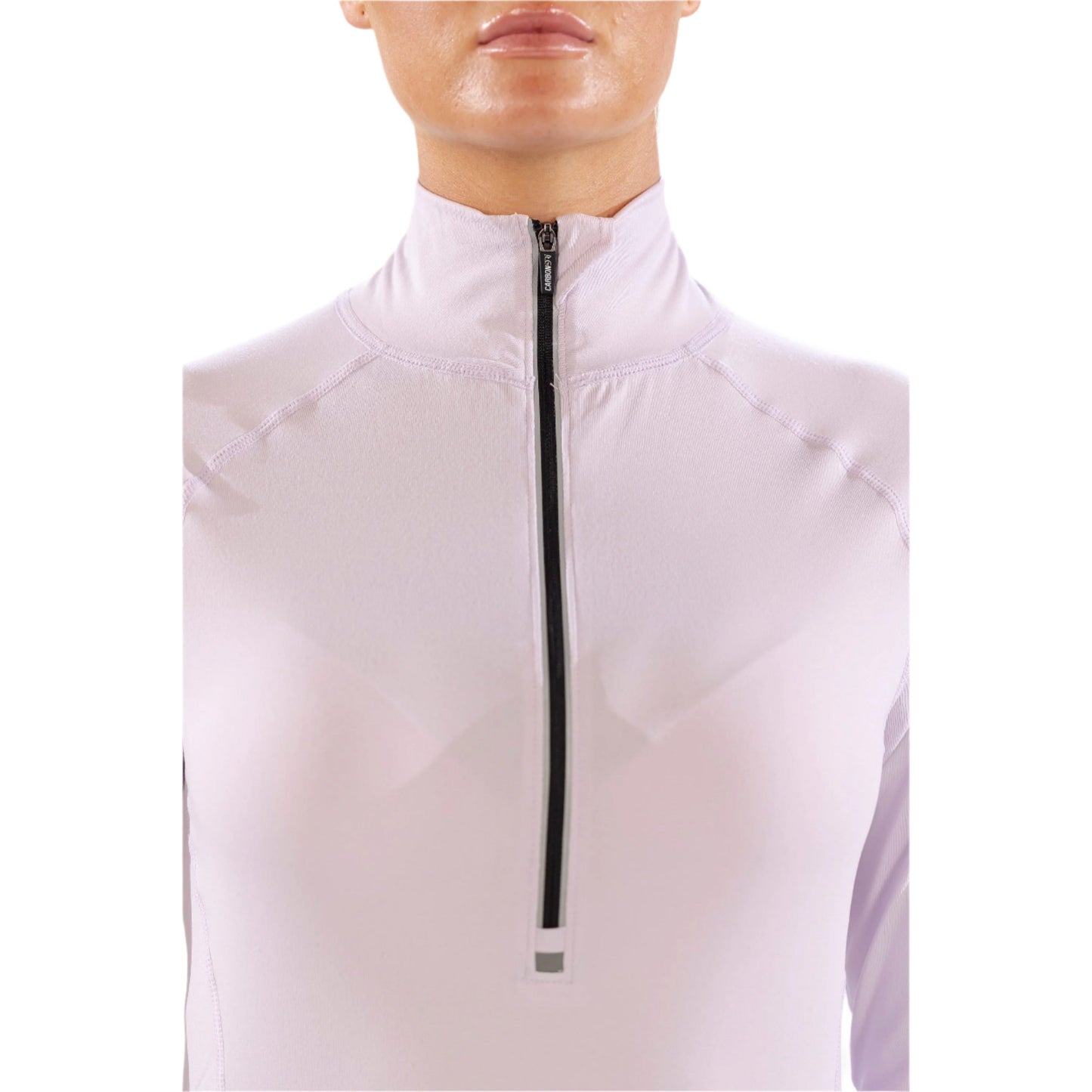 Thermal Ski Top - Surfanic Cozy Zip Neck Ladies Baselayer - Ice Lilac