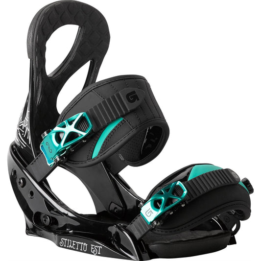 Snowboard Bindings - Burton Stilleto EST - Black/Teal - Medium UK7-10