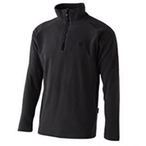 Thermal Ski Top - Surfanic Cameron Kids Zip Neck Micro Fleece - Black