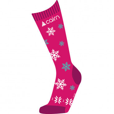 Ski Socks - Cairn Spirit Kids - Fuchsia Snow - Size 27/30 (UK 9/11.5) and