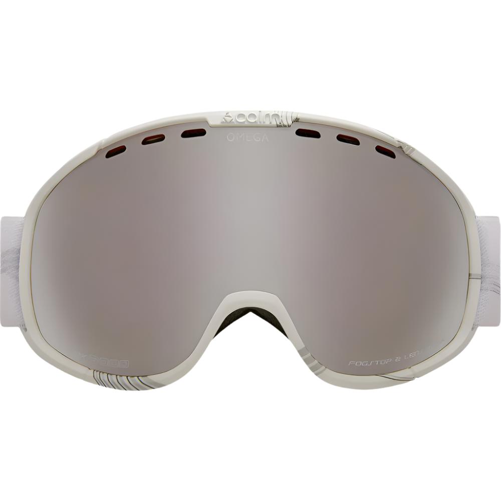 Ski Goggles - Cairn Omega - White Silver Curve/Silver Mirror SPX 3000