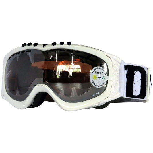 Ski Goggles - Dr Zipe -  Mistress Level 4 - OTG (Over the Glasses) - White - Mirror Lens Cat. 3