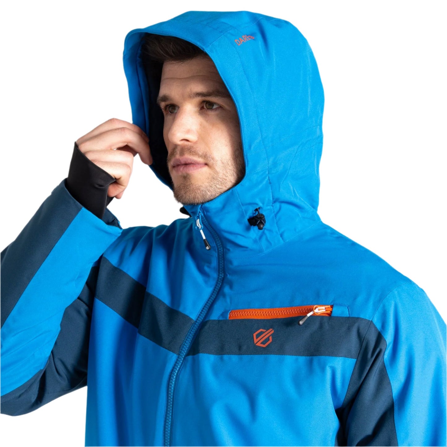 Ski Jacket – Dare 2B Eagle Men’s – Moonlight Denim / Athletic Blue / Orange Rust