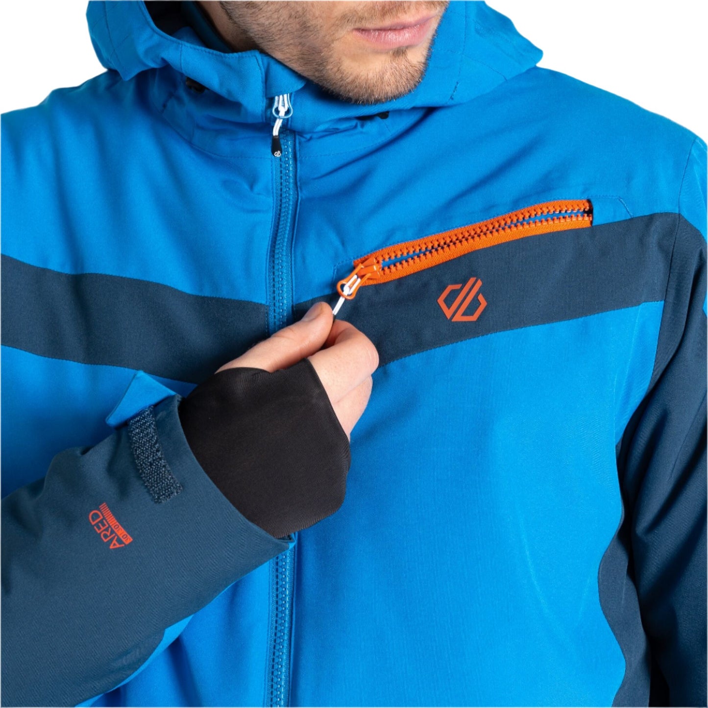 Ski Jacket – Dare 2B Eagle Men’s – Moonlight Denim / Athletic Blue / Orange Rust