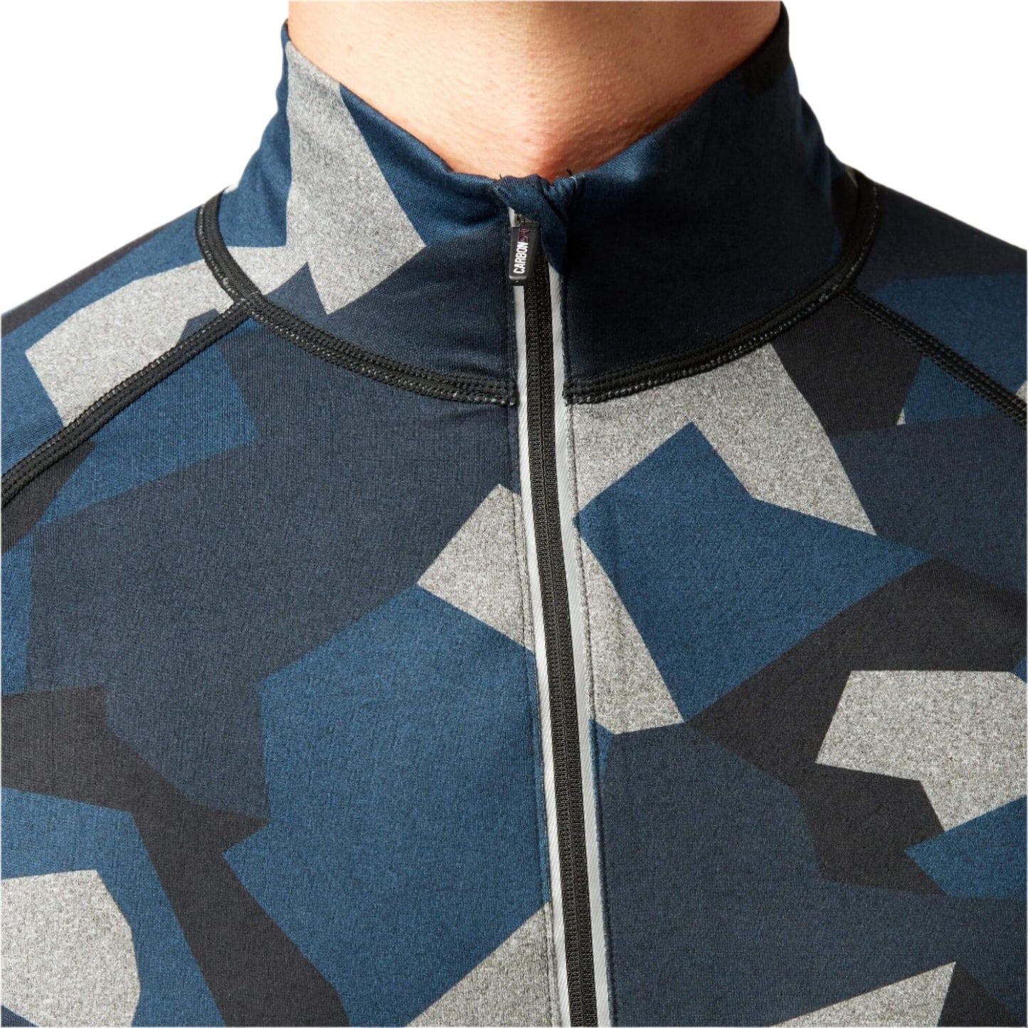 Thermal Ski Top - Surfanic Bodyfit Zip Neck Men's Baselayer - Geo Camo (Limited Edition)