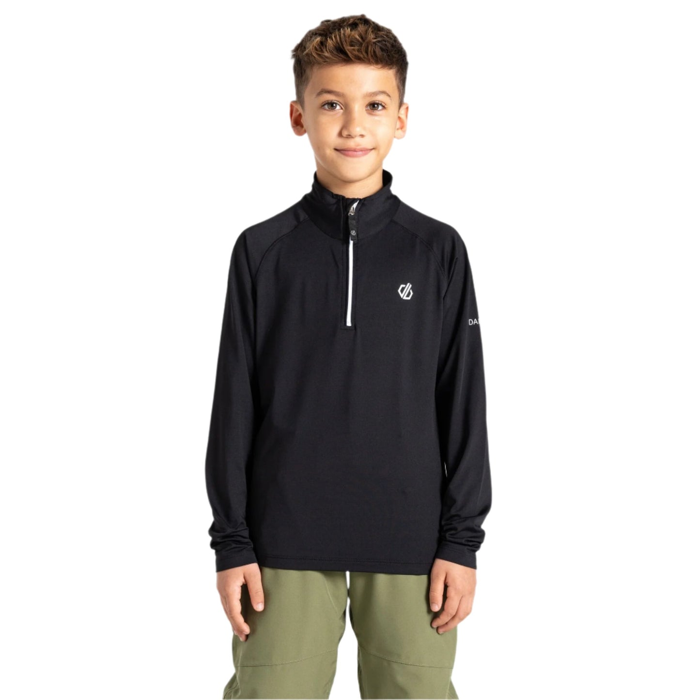 Fleece Ski Top - Dare2b Consist II Recycled Core Stretch Kids - Black