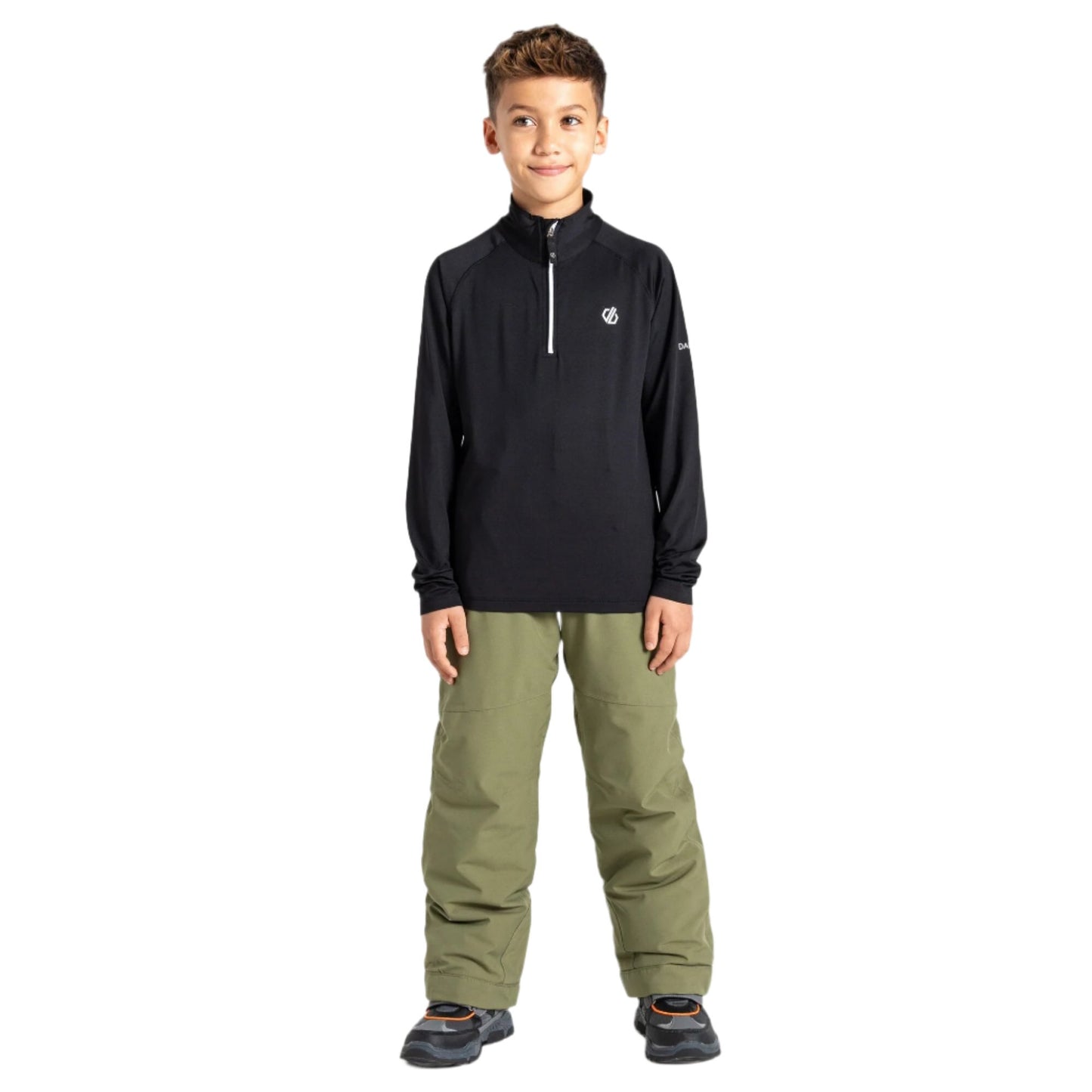 Fleece Ski Top - Dare2b Consist II Recycled Core Stretch Kids - Black