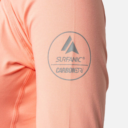 Thermal Ski Top - Surfanic Cozy Zip Neck Ladies Baselayer - Dusty Pink