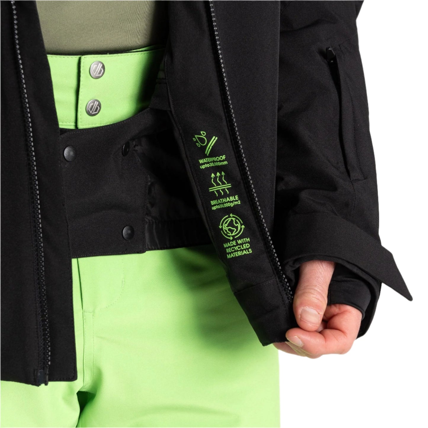 Ski Jacket – Dare 2B Eagle II Men’s – Black / Green Flash