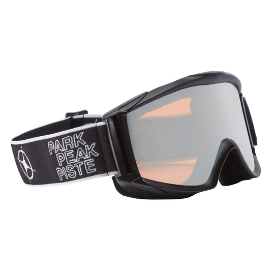 Ski Goggles - Manbi Apollo OTG (Over the Glasses) - Black Matt / Silver Mirror