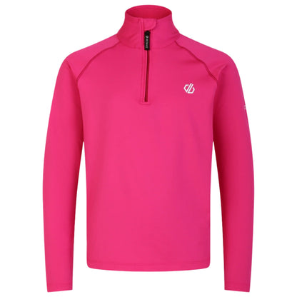 Fleece Ski Top - Dare2b Consist II Recycled Core Stretch Kids - Pure Pink