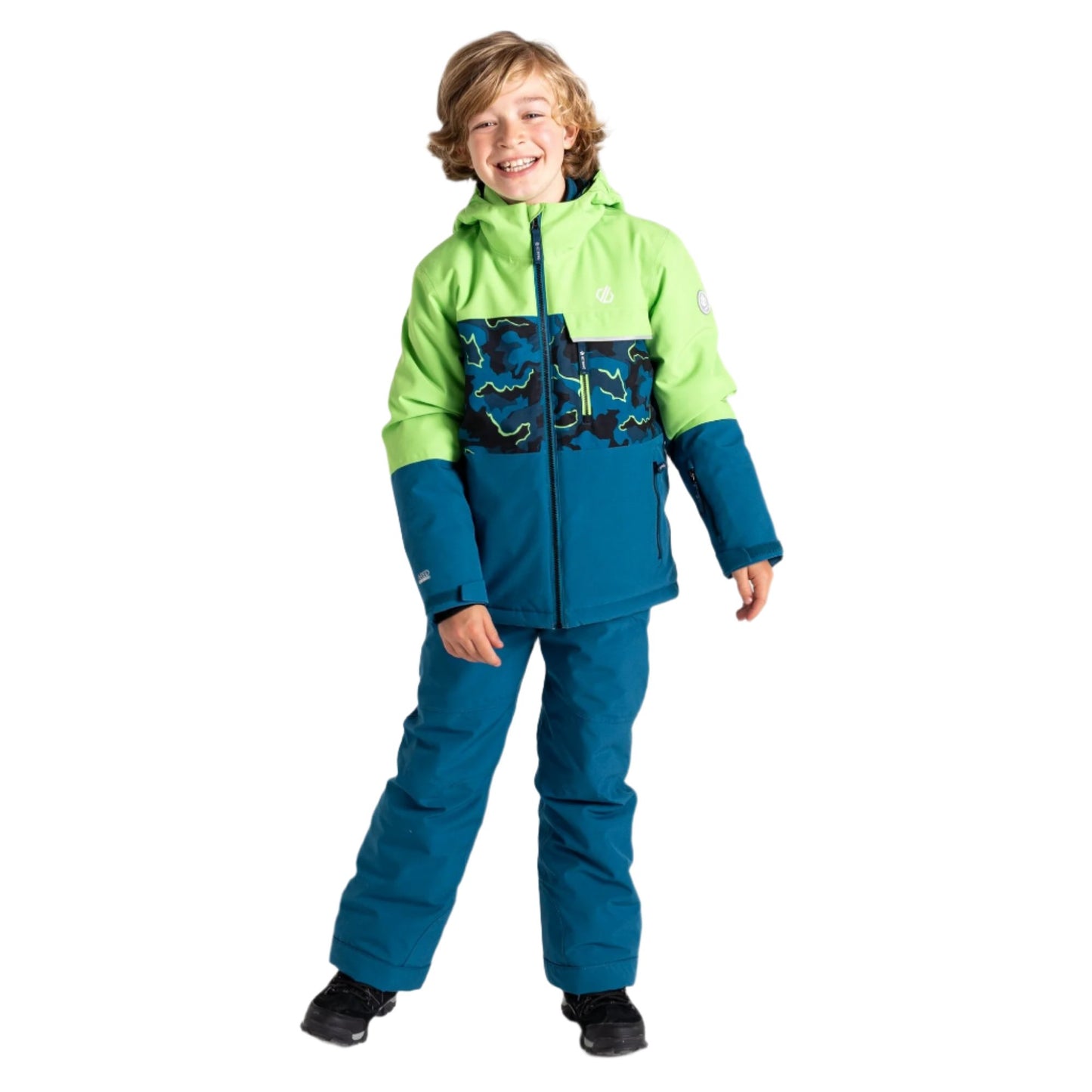 Ski Jacket - Dare2b Traverse Kids - Green Blue Camo Print