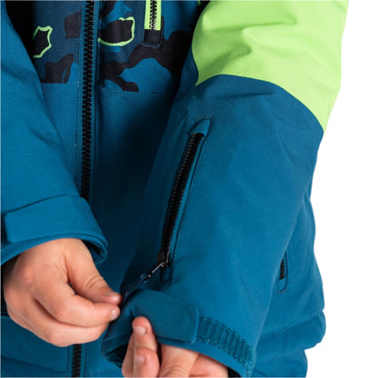 Ski Jacket - Dare2b Traverse Kids - Green Blue Camo Print