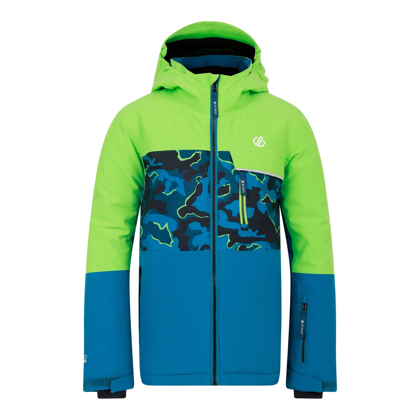 Ski Jacket - Dare2b Traverse Kids - Green Blue Camo Print